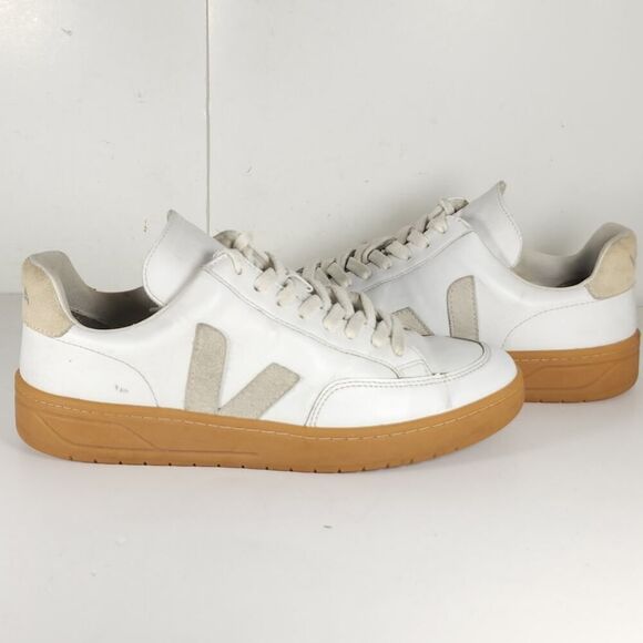 Veja Men\'s V-12 US 8 White Natural Leather Lace Up Low Top Sneakers Shoes main image 15